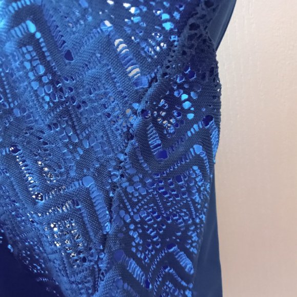 BRAND NEW Bathing Suit - Electric Blue Mesh - Picture 4 of 11